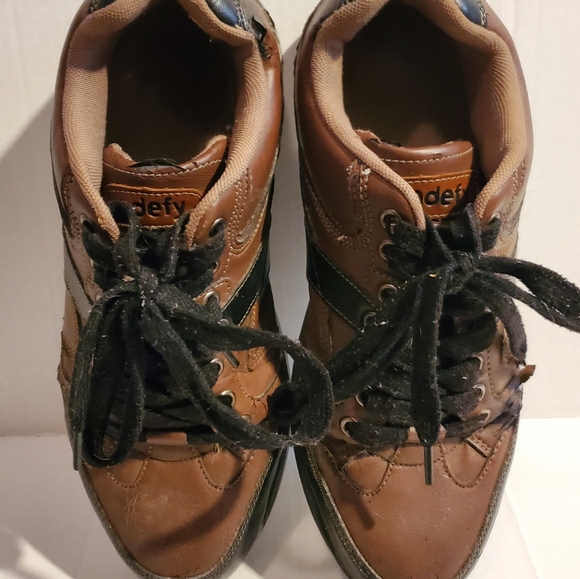 Gravity Defyer Comfort Fit Men's Shoes Sz 10 Brown Leather Sneakers Pls Read - Picture 4 of 13